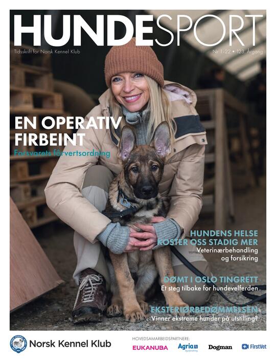 Bilde av forsiden til bladet Hundesport nr 1 2022