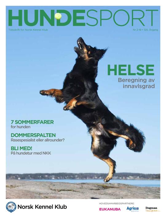 Forsidebilde av bladet Hundesport nr.  2 2019
