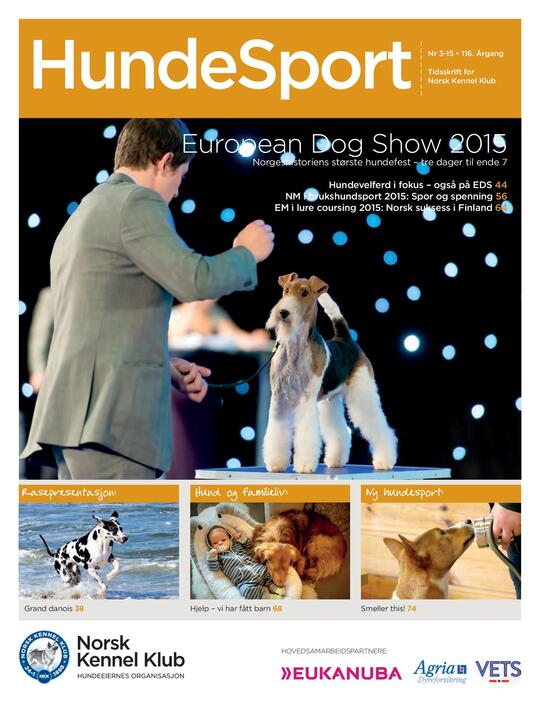 Forsidebilde av bladet Hundesport nr. 3  2015