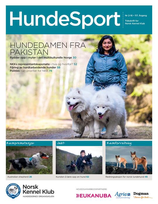 Forsidebilde av bladet Hundesport nr. 2  2016